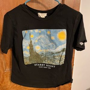 Starry night crop top